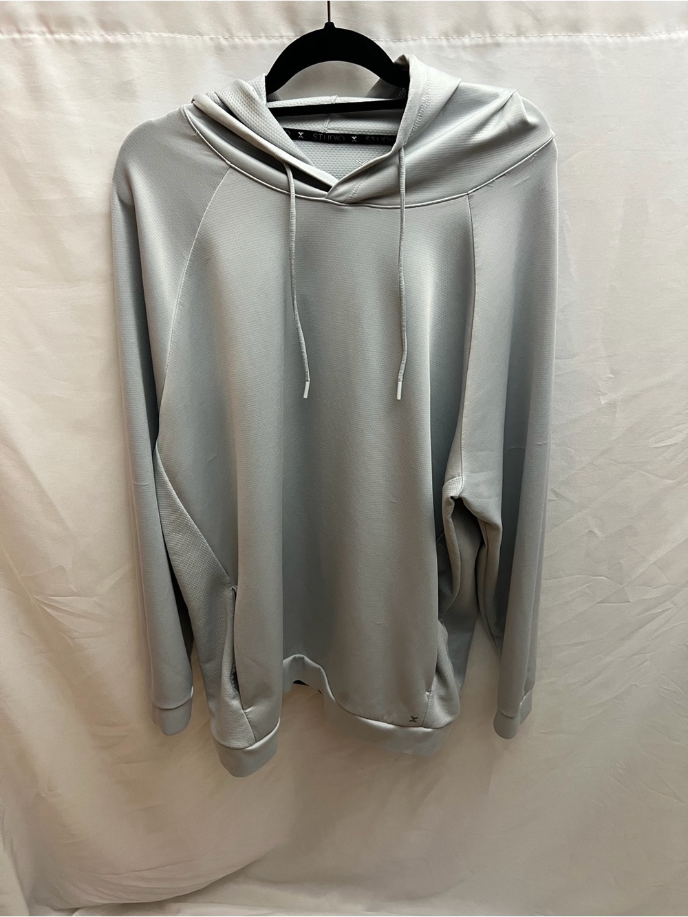Xersion Studio Men’s 2XL Gray Quick-Dri Pullover Hoodie Activewear